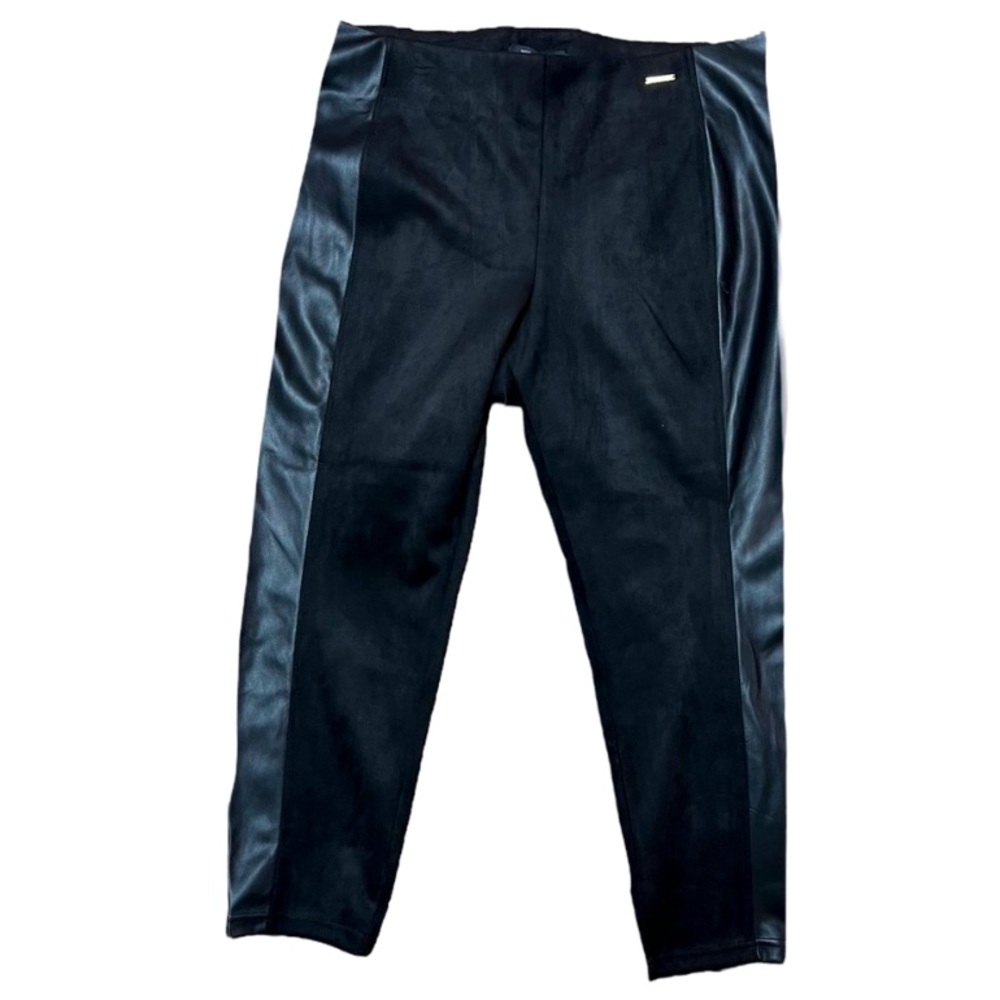 NWT Marc New York Faux Leather & Suede Pants with Black Full Control Waistband